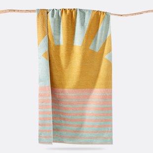 Strandlaken in fluwelen badstof 420g, Listrado