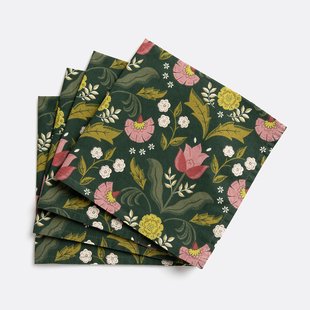 Set van 4 servetten in gewassen katoen, Suzanna