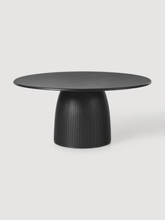 Ronde eettafel Nelly met groefstructuur, in verschillende formaten