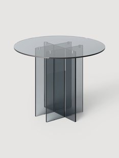 Ronde glazen eettafel Anouk, in verschillende formaten