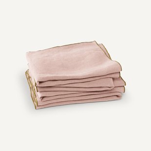 Set van 4 servetten in gewassen hennep, Helmati