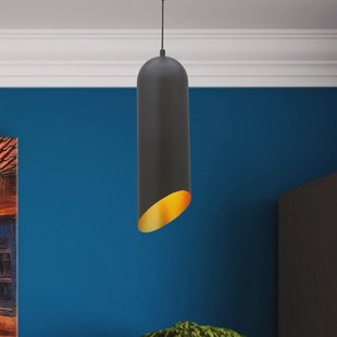 ROYALTECH Kerina hanglamp, zwart, Ø 12 cm, metaal, E27