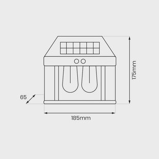 Milagro Lighting LED buiten wandlamp Filo Double, zwart, IP44