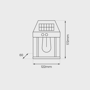 Milagro Lighting LED buiten wandlamp Filo, kunststof, zwart, IP44