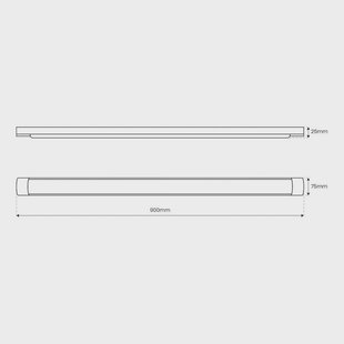 Milagro Lighting LED plafondlamp Batten, lengte 90 cm, aluminium, wit, 4.000 K