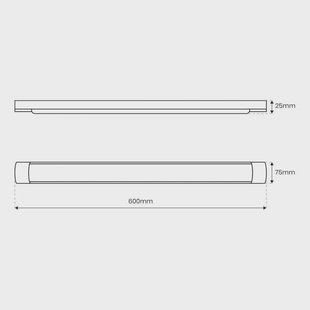 Milagro Lighting LED plafondlamp Batten, lengte 60 cm, aluminium, wit, 4.000 K