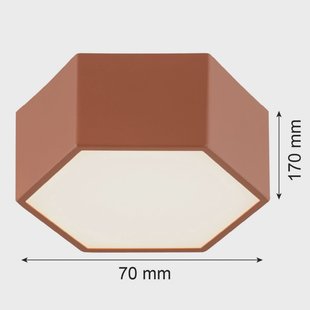 Argon LED plafondlamp Libre, terracottakleurig, staal, 3.000 K