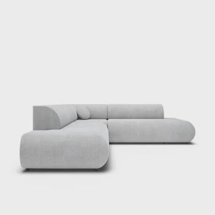 by fonQ Wisp Hoekbank Links/Rechts met Slaapfunctie - Chenille - Grijs