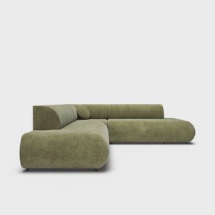 by fonQ Wisp Hoekbank Links/Rechts met Slaapfunctie - Chenille - Olijfgroen