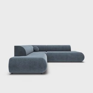 by fonQ Wisp Hoekbank Links/Rechts met Slaapfunctie - Chenille - Marineblauw