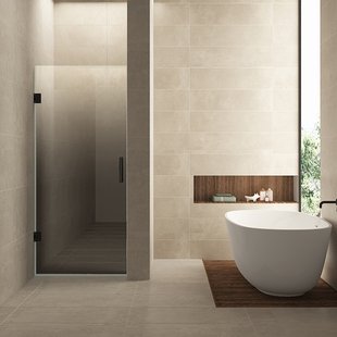 Nisdeur Links Wiesbaden Less 70x200 cm 8 mm Nano Spiegelrook- Naar Helder Glas Mat Zwart