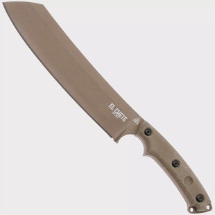 TOPS Knives El Chete Mini ELCHM-01 Midnight Bronze 1095, Green Micarta, machete, Leo Espinoza design