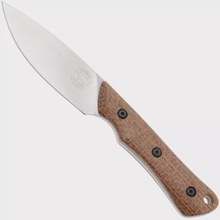 White River Knives Brave WRSS-BRV-BNA Stonewashed Magnacut, Natural Burlap Micarta, jachtmes, Smith and Sons design