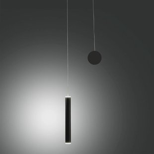 Fabas Luce LED hanglamp Prado, zwart, metaal, dimbaar