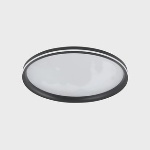 Fabas Luce LED plafondlamp Isy, zwart, Ø 55 cm, metaal, CCT, dimbaar