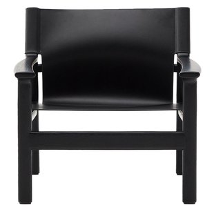 Kave Home Jan Fauteuil Zwart Zwart Gerecycled Leer