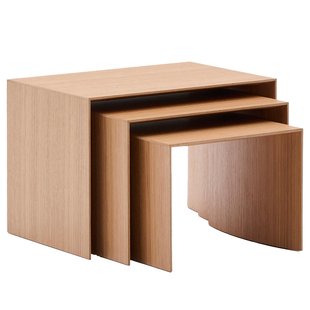 Kave Home Litto Bijzettafel Set Van 3 Eiken