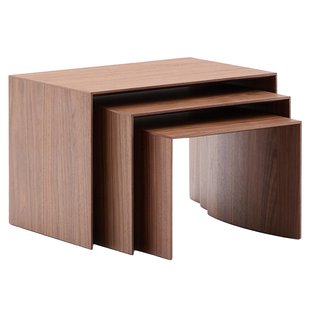 Kave Home Litto Bijzettafel Set Van 3 Walnoot