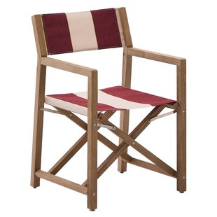 Kave Home Vilara Klapstoel Donkerrood/beige