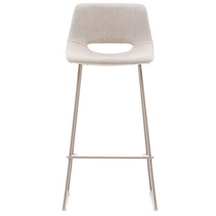 Kave Home Zahara Barkruk H76 Beige Onderstel Beige