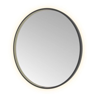 Hotbath &MORE Spiegel Round direct en indirect LED spiegelverwarming dimbaar met afstandsbediening Geborsteld zwart PVD ROU80MBP Hotbath &MORE Spiegel Round direct en indirect LED spiegelverwarming dimbaar met afstandsbediening Geborsteld zwart PVD ROU80MBP