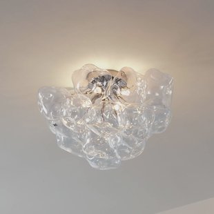Lucande plafondlamp Diborah, helder, Ø 49 cm, glas, G9