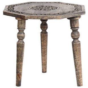 Beliani - WANDILO - Bijzettafel - Donkerbruin - 48 x 48 cm - Mangohout