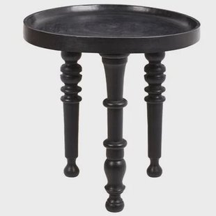 Beliani - LEETON - Bijzettafel - Zwart - 52 x 52 cm - Mangohout