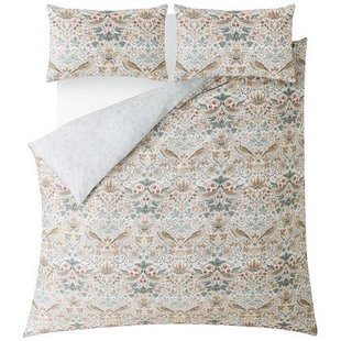 William Morris at Home Dekbedovertrek Tweepersoons Strawberry Thief