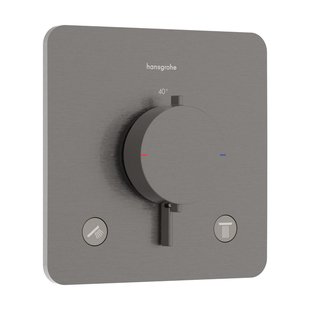 Hansgrohe Ecostat Comfort Q - inbouwthermostaat - 2 functies - brushed black chrome (antraciet) 33713340