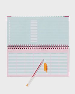 HEMA Weekplanner 27x14cm groen-roze