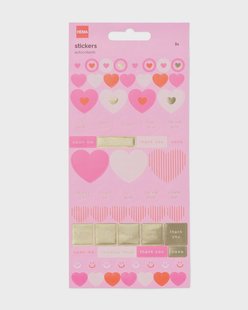 HEMA Stickervellen hartjes - 3 stuks
