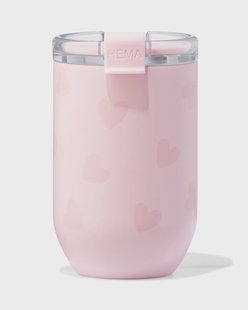HEMA Koffiebeker to go 350ml rvs hartjes