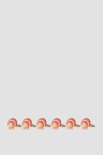 Goudkleurige servetringen met schelp