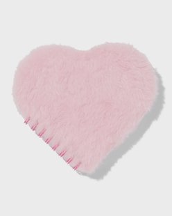 HEMA Notitieboek 18.5x17cm hartvorm fluffy roze