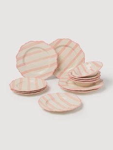 Handbeschilderde serviesset Donald, 4 personen, 12-delig