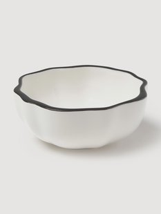 Geribbelde porseleinen dipschalen Bia, 4-delig