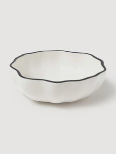 Geribbelde porseleinen schalen Bia, 4-delig