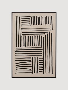 Handbeschilderde canvasdoek Line