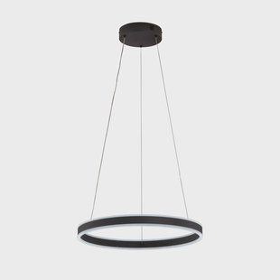 FISCHER & HONSEL LED hanglamp Sirko, Ø 50 cm, zandzwart, metaal, CCT