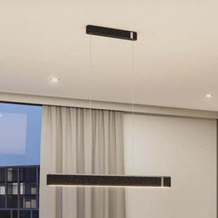 Paulmann Smart LED hanglamp Jagun, antraciet, 100 cm, vilt