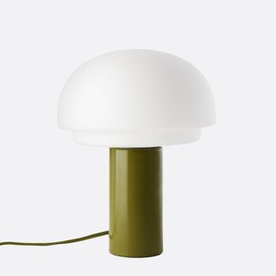 Lamp van opaalglas en ijzer H27,5 Agathilda