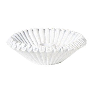 Kandelaar wave - wit - ø13.5x4 cm