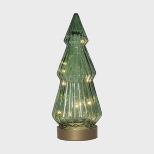 Star Trading Verde glazen decoratie LED 24 cm Groen