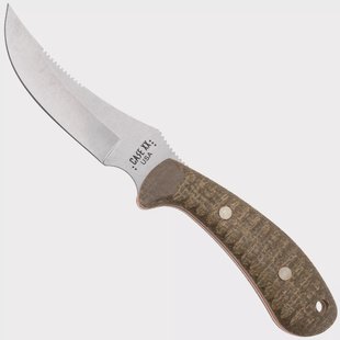 Case Ridgeback Hunter 30594, Stonewashed Stainless Steel, Green Laminate/Orange G-10, jachtmes