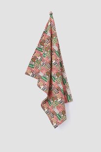 Multicolour theedoek met grachtenpanden