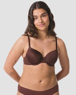 HEMA Voorgevormde bh met beugel donkerbruin (donkerbruin)