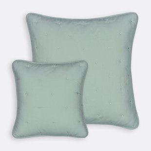 Gematelasseerde vierkante kussenhoes in katoen, Aéri