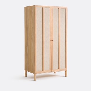 Tweedeurskast, essenhout, fineer en linnen, Esmara