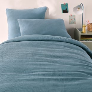 Kinderdekbedovertrek in gaas/gewassen katoen, Kumco